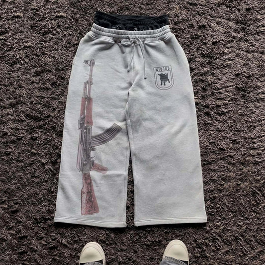 Y2K Double-Waistband AK Rifle Pants