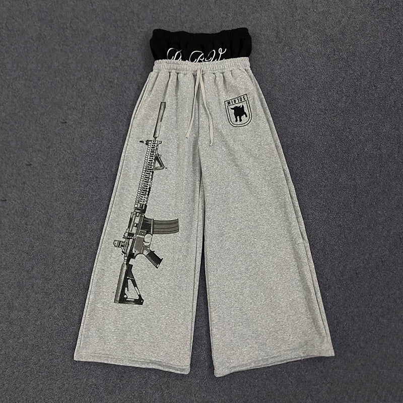 Y2K Double-Waistband AK Rifle Pants
