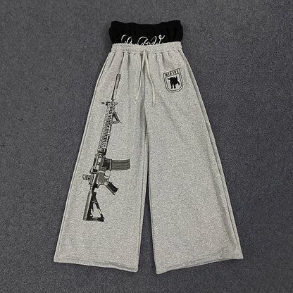 Y2K Double-Waistband AK Rifle Pants
