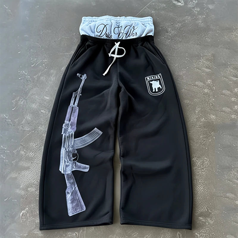 Y2K Double-Waistband AK Rifle Pants