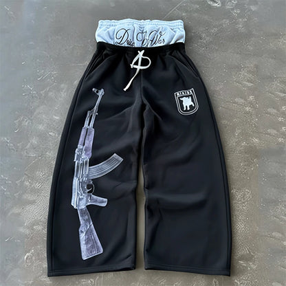 Y2K Double-Waistband AK Rifle Pants